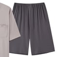 thumbnail image 5 of UVEASISHA Mens Pajama Shorts Set Big and Tall Modal Sleepwear and Short Pants Lounge Sets Cozy Casual Pjs Two Piece with Pockets Summer Outfits Coffee XL, 5 of 5