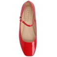 thumbnail image 5 of Journee Womens Carrie Buckle Square Toe Mary Jane Dress Flats, Widths Available, 5 of 9