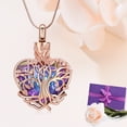 thumbnail image 3 of Heart Urn Ashes Necklace for Women Tree of Life Cremation Crystals Ash Pendant Loved One Memorial Jewelry, 3 of 6