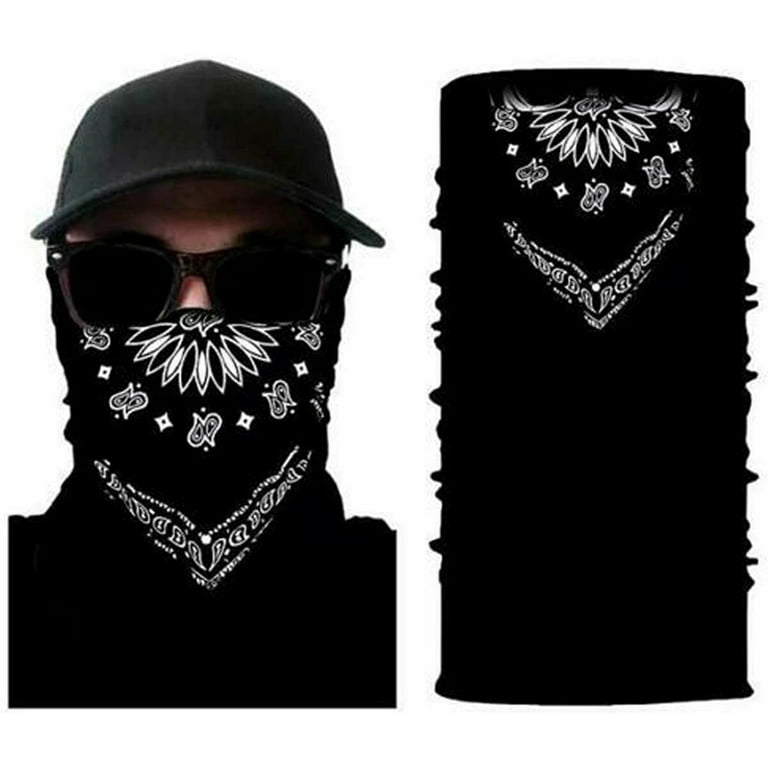 Masks Antismog Style Bandana Pattern Black Paisley Pro Series 25030205  Atv-T