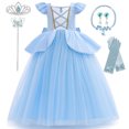 thumbnail image 5 of Disney Cinderella Costume for Girls Halloween Disguise Cosplay Baby Girl Princess Dress Carnival Birthday Party Kids Clothes, 5 of 5