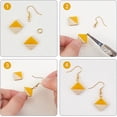 thumbnail image 4 of DIY Dangle Earring Making Kits Including Resin & Wood Pendants Brass Earring Hooks & Jump Rings Rhombus Mixed Color Pendants: 16.5~17.5x17~18x3~4mm thick hole: 1.8mm 28pcs/box, 4 of 7
