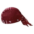 thumbnail image 2 of Yunhgft Do Rag Bandana Headband Head Wrap Beanie Headwear Tie Back Sweat Wicking Hat for Red, 2 of 9
