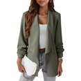 thumbnail image 2 of Wiyuqeen Blazers for Women Business Casual Open Front Long Sleeve Chino Blazer Suits Solid Lapel Collar Fall Cardigans Jacket with Pocket, 2 of 7