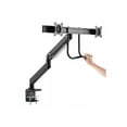 thumbnail image 5 of Amer Mounts HYDRA2HD1B - Mounting kit - adjustable arm - for 2 LCD displays - plastic, aluminum, steel - black - screen size: 15"-32" - desk-mountable, 5 of 5