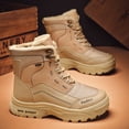thumbnail image 2 of Botas altas para hombre, botas con plataforma, zapatos cálidos de algodón para invierno para hombre, zapatos deportivos cómodos antideslizantes, botas de nieve para exteriores, 2 of 4