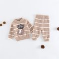 thumbnail image 2 of TEDOYE Toddler Boys Coats Girl's Bag Autumn Winter Baby Clothes Half Wool Tops + Long Pants Sets Fashionable For Newborn Old. Lovely Wear, 0-3 Months, 2 of 9