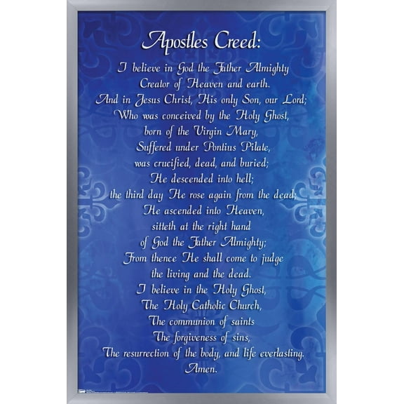 The Apostle's Creed Wall Poster, 14.725" x 22.375" Framed