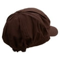 thumbnail image 3 of Colorful Polor Bear Embroidered Cotton Elastic Newsboy Cap - Brown OSFM, 3 of 5