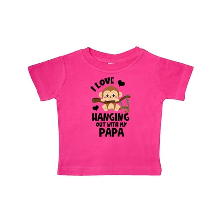 

Inktastic Monkey I Love Hanging out with My Papa Gift Baby Boy or Baby Girl T-Shirt