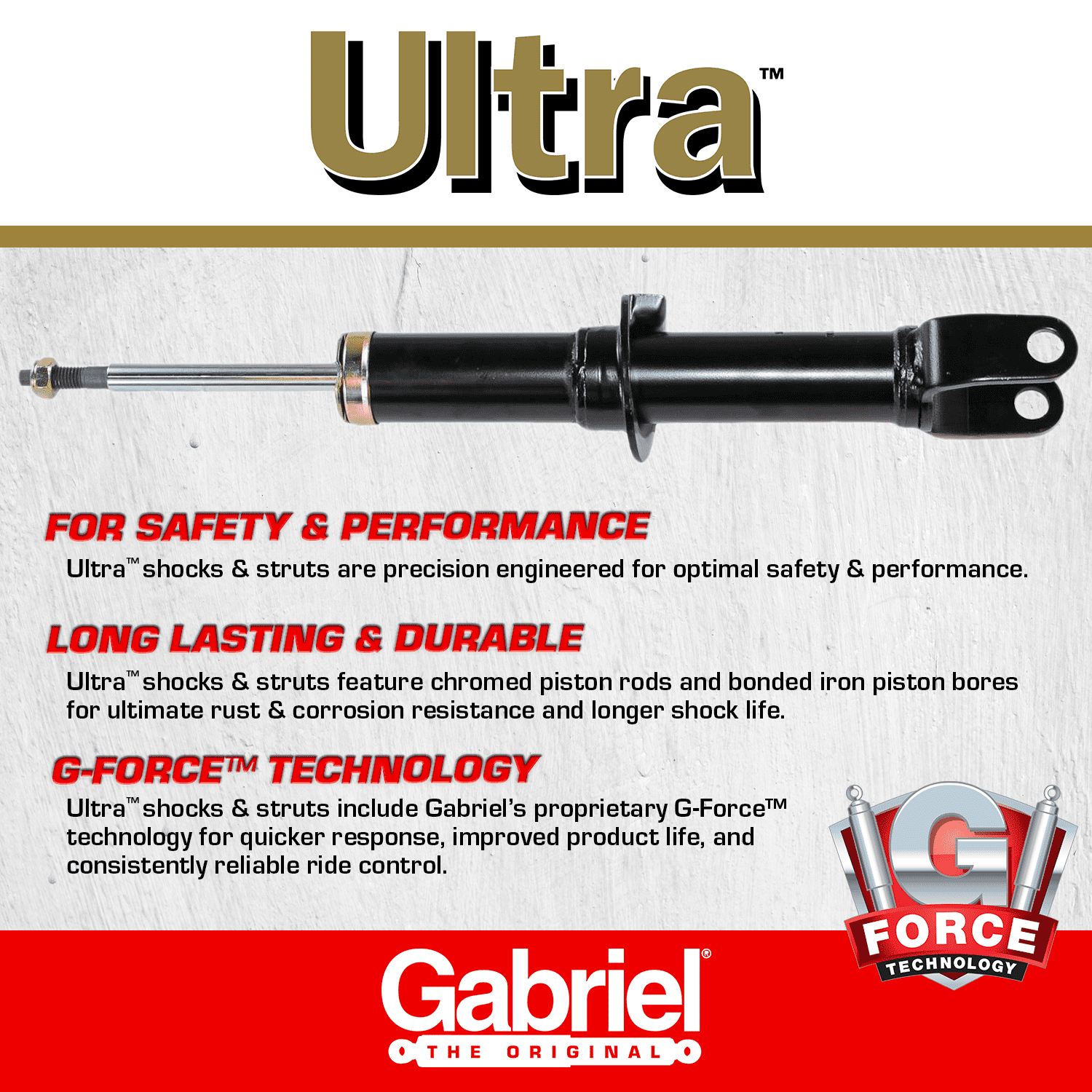 Gabriel G51910 Ultra Rear Strut Fits 05-09 Subaru Outback (1 pack)