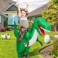 thumbnail image 3 of GOOSH 36 inch Kids Inflatable Dinosaur Costume, Blow Up Dinosaur Costume Dino Costume for Kids, Funny Halloween Costumes Boys Girls Unisex Dinosaur Blow Up Costume for Halloween Party Cosplay, 3 of 7