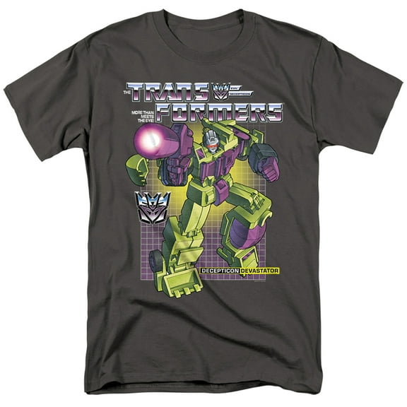 Transformers Devastator Unisex Adult T Shirt, Charcoal, Small