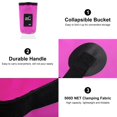 thumbnail image 4 of Unique Bargains 20L Collapsible Bucket, Travel Portable Water Storage Container, Purple, 4 of 7