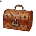 thumbnail image 2 of Jewelry Organizer Box Antique Imitation Copper Latch Printed Wood Mini Treasure Chest Storage Box for Bedroom, 2 of 6