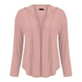 thumbnail image 2 of ZJXFGS Women's Lightweight Zip Up Hoodies Long Sleeve Thin Casual Hooded Jacket Lightweight Hoodies with Pocket Pink L, 2 of 7
