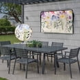 thumbnail image 6 of Outdoor TV Cover 52x30x4.5in, Pastoral Daisy Ombre Purple Pink Weatherproof TV Screen Protector with Zipper, Farm Foliage Vintage Linen Outside Television Cover Fits Up to 52-55", 6 of 9