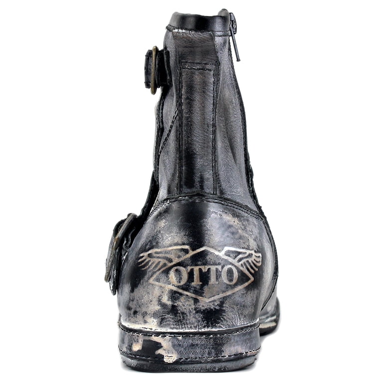 OSSTONE Moto Boots Chukka Boots for Men Fashion Zipper-up  display picture 1