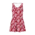 thumbnail image 7 of XUNKUSGA Womens Sundresses Casual V Neck Loose Beach Sundress Sleeveless Mini Dresses with Pockets Floral A-Line Dresses, 7 of 7