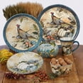 thumbnail image 2 of Harvest Gatherings 14 oz. Ceramic Fall Mugs Set of 4 Blue White Pumpkin Coffee Cups Rustic Autumn Drinkware for Tea Cocoa or Cider Thanksgiving Decor Farmhouse Kitchen Host Gift, 2 of 7
