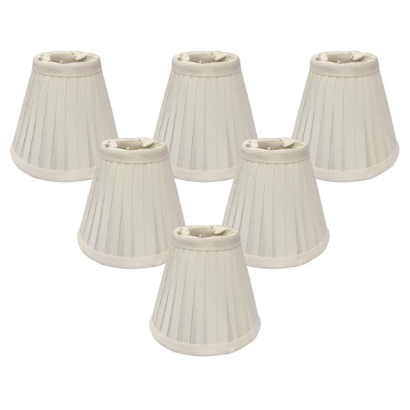 Royal Designs, Inc. Empire Pleated Chandelier Basic Shade CS-841WH-6, White, 3 x 6 x 5, Pack of 6