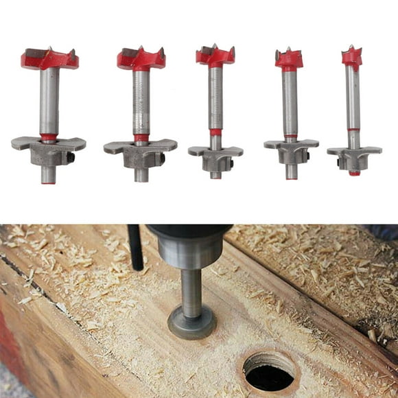 Carbide Forstner Drill Bit Hole Depth Adjustment: 10~50mm Shank Diameter: 7, 8mm Woodworking Hole Saw Bit For Mechanical Plastics Wood Products Opening Holes
