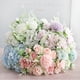 thumbnail image 4 of Ramo de rosas artificiales Ounissouiy decorativo tela azul HA084330-03, 4 of 6