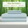thumbnail image 2 of Baauye Cozy Bamboo Sheets Set, 4-Piece King Sheet Set with 16" Deep Pockets, Soft and Breathable Bed Sheets, Spa Blue, 2 of 7