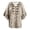Brown, variant on DEXIO Blouses for Women Summer Bohemian 3/4 Sleeve Shirts V Neck Flowy Casual Pleated Tops