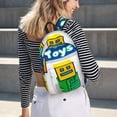 thumbnail image 5 of Lsque Geometry Dash Pattern Canvas Daypack, Durable Backpack, High-quality Versatile Backpack,Vintage Compact Backpack-Small, 5 of 6