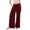 Red, variant on WIZUTIZ Palazzo Pants for Women Beach Comfy Trendy Relaxed Fit Wide Leg Beach Pants Spandex Elastic High Rise Trousers Solid Drawstring with Pockets Sweatpants Fitness Work Green