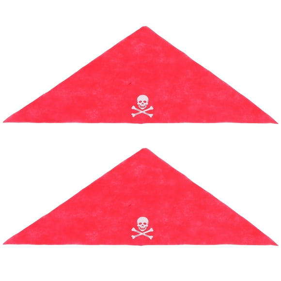 KAKOWELY Conjunto de 2 pañuelos de pirata para disfraz, accesorios realistas para fiesta de Halloween, juego de rol, suave y para disfraz de pirata.