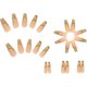 thumbnail image 3 of 24 piezas de uñas postizas largas XCF diseño de ataúd en espiral verde estilo bailarina, 3 of 4