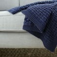 thumbnail image 3 of SAFAVIEH Larza 50" x 60" Solid Braided Throw, Indigo, 3 of 3