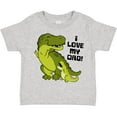 thumbnail image 3 of Inktastic I Love My Dad with Baby and Daddy Tyranasaurus Rex Boys or Girls Toddler T-Shirt, 3 of 5
