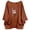 A-Brown, variant on Women's Pullover Round Neck 3/4 Sleeve Cotton Linen Pullover with Daisy and Lavender Floral Print Everyday Leisure and Travel