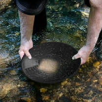 15" Basic Gold Panning Starter Gold Pan Gold Prospecting Beginners Gold Pan Prospecting with Riffles & Ridges Gold Panning Equipment Black