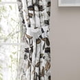thumbnail image 3 of Ellis Curtain Magnolia Lined 3" Rod Pocket Curtain Panel Pair with Tiebacks 100" x 84" White, 3 of 5