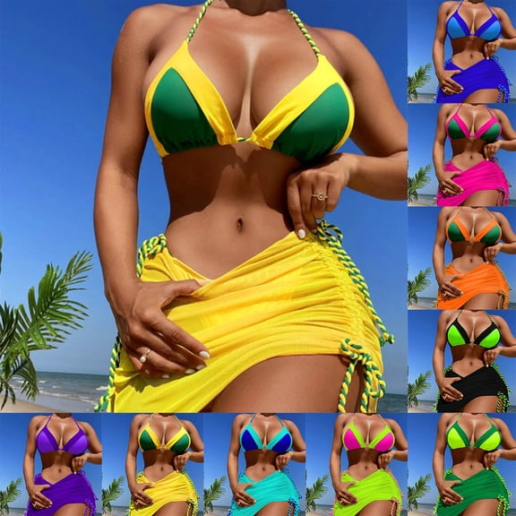 Vetsdori Bikini Swimwear for Women 2 Piece Summer Bathing Suits,Outfits Holiday Ladies Swimsuits Bras and Bottoms