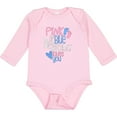 thumbnail image 3 of Inktastic Pink or Blue, Big Brother Loves You Footprints and Heart Boys Long Sleeve Baby Bodysuit, 3 of 5