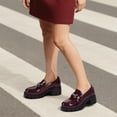 thumbnail image 3 of DREAM PAIRS Mocasines de Plataforma Gruesa para Mujer Burdeos Talle 11, 3 of 9