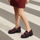 thumbnail image 3 of Zapatos Mocasines con Plataforma y Suela Gruesa para Mujer DREAM PAIRS en Burdeos Talla 6.5, 3 of 9