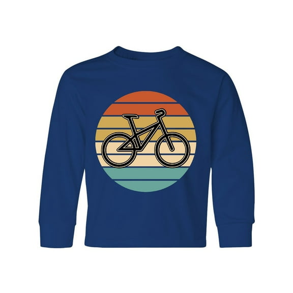 Inktastic Bicycle Vintage Cyclist Sunset Long Sleeve Youth T-Shirt