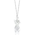 thumbnail image 1 of Pendentif Chaîne en Laiton Rhodié pour Femmes avec Grade AAA CZ en Transparent - 16 Po., 1 of 1