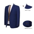 thumbnail image 3 of P&L Men's Slim Fit Suit 2 Piece Business Wedding Prom Tux Blazer & Pants, 3 of 5