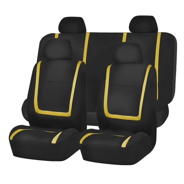 Housses de siège de voiture ensemble complet en tissu plat universel pour  bancs solides 8 pièces 12 couleurs 