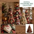 thumbnail image 2 of Fabric Christmas Tree Diy Patchwork Kit Vintage Christmas Decor for Indoor Home Wall Hanging Seasonal Craft Decoration Set for Holiday Gatherings, 2 of 6