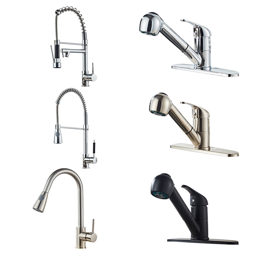Lowestbest Kitchen Sink Faucet, All Copper Kitchen Pull Chromeplate Faucet, Chrome Lowestbest Kitchen Sink Faucet, All Copper Kitchen Pull Chromeplate Faucet, Chrome