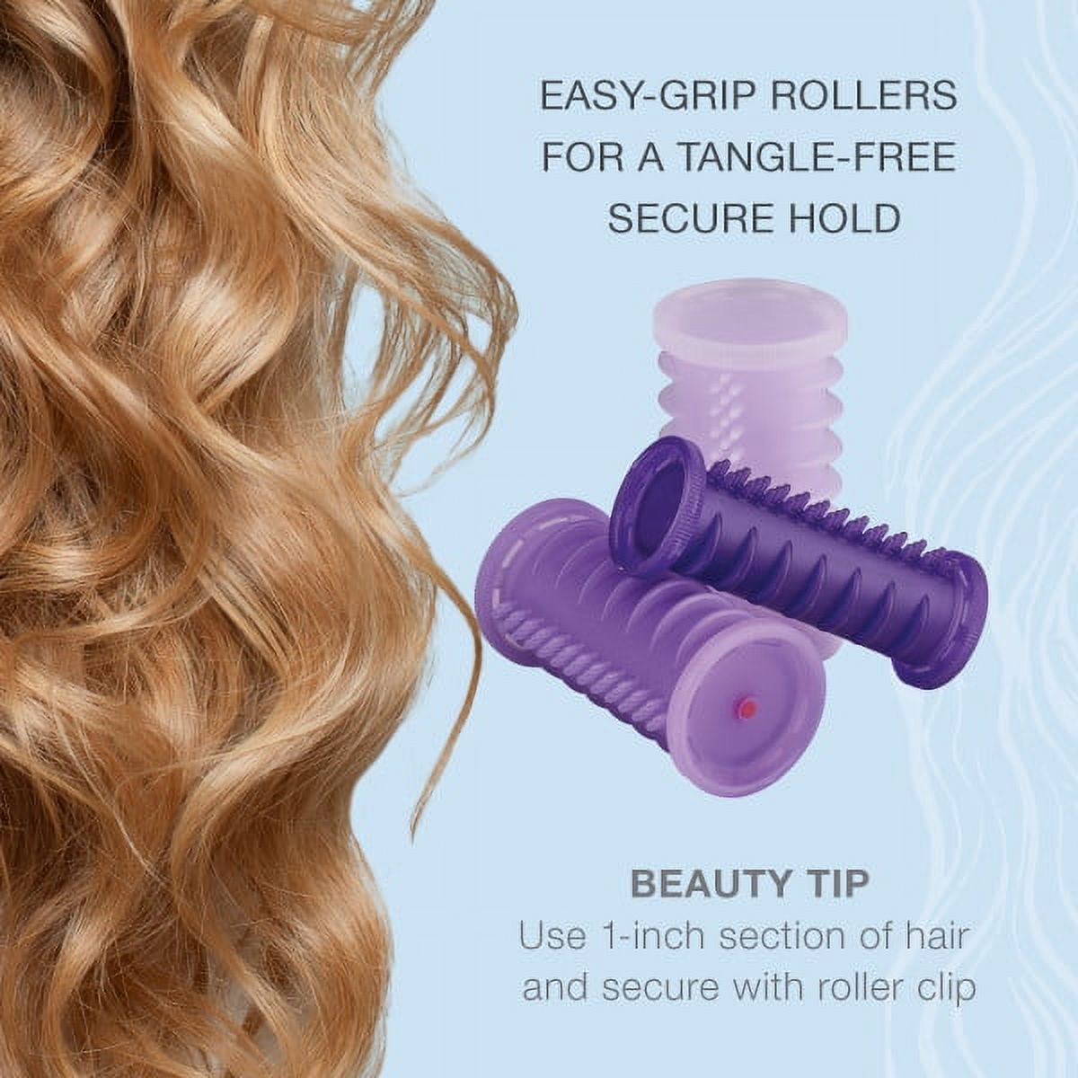 Conair EasyStart Hot Rollers, Create Curls and Waves That Last with 20 Assorted Hot Rollers and 20 Metal Pins, HS11RX - image 5 of 7