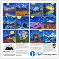 thumbnail image 2 of Starry Night National Park Calendar 12" x 24" Inches with Hand-Painted Art, 2 of 7